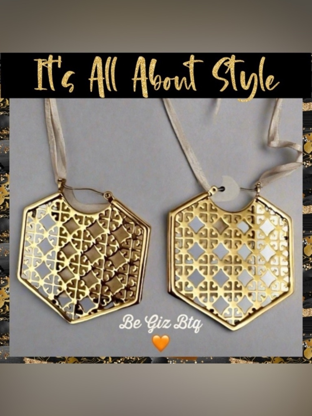 Tory Burch Authentic Gold Perforated Logo Hoop Earrings